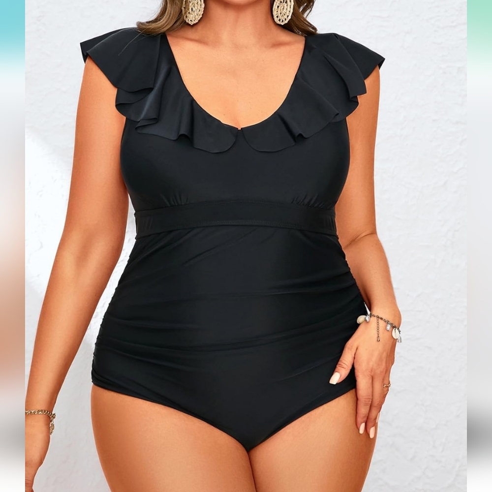 DACI Ruffled Tummy Control Swimsuit - Picture 5 of 7